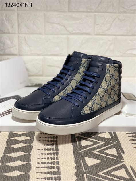 navy blue gucci boots men